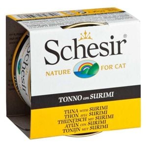 Schesir Ton Balıklı Ve Yengeç Etli Jöleli Kedi Konservesi 85GR