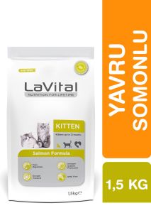 LaVital Kitten Somonlu Yavru Kedi Maması 1.5kg