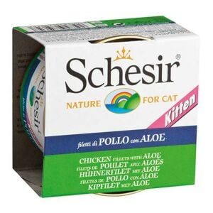 Schesir Tavuk Eti & Aloeveralı Konserve Yavru Kedi Mamasi 85Gr