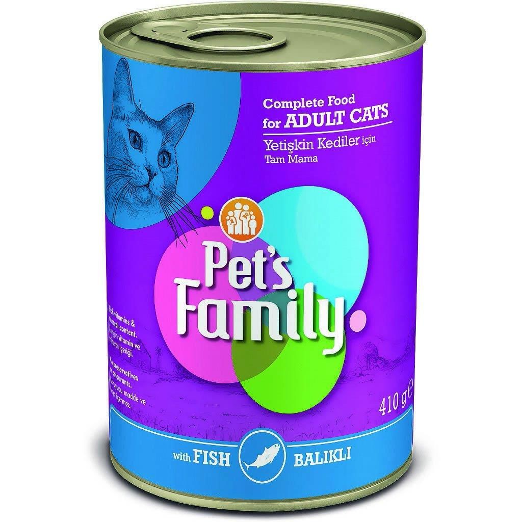 PETS FAMILY BALIKLI KONS. KEDİ MAMA 410G