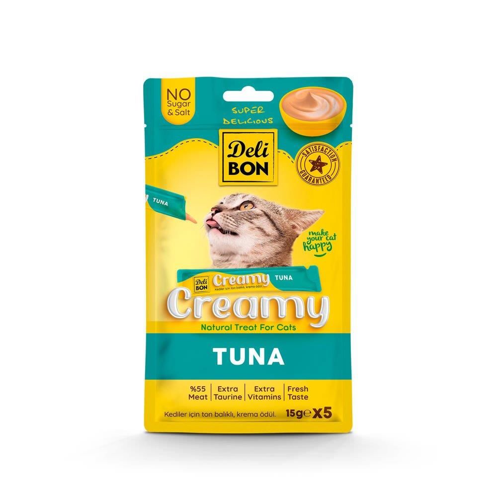 Delibon Creamy Ton Balıklı Sıvı Kedi Ödül Maması 5x15gr