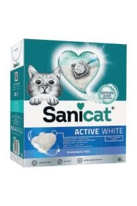 Sanicat Active White Ultra Topaklanan Kokusuz Kedi Kumu 6lt