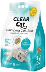 Clear Cat Kokusuz Topaklanan Doğal Bentonit İnce Kedi Kumu 10kg