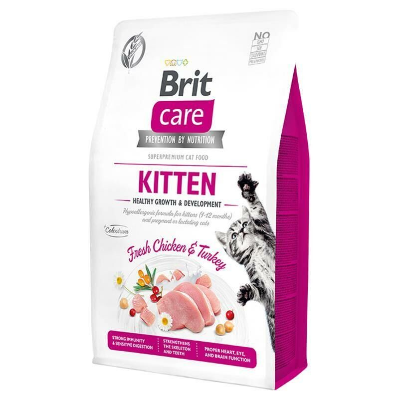 BRIT CARE CAT G-F KITTEN HEALTHY GROWTH 7KG