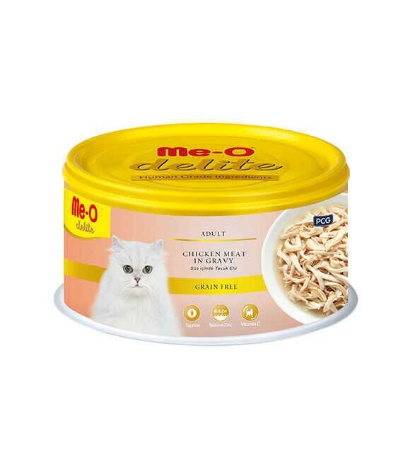 Me-O Delite Tavuk Etli Tahılsız Kedi Konservesi 80gr