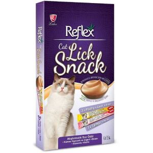 Reflex Lick Snack Kümes Hayvanlı ve Somonlu Sıvı Kedi Ödül Maması 6x15gr