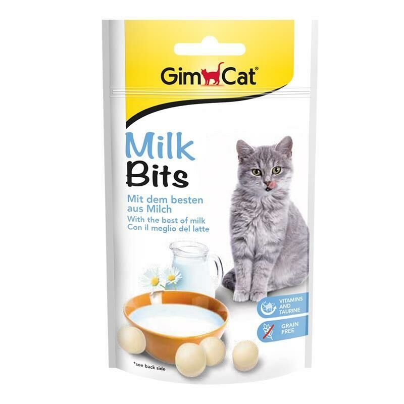 Gimcat Milk Bits Sütlü Taurinli Tahılsız Kedi Ödül Tableti 40gr
