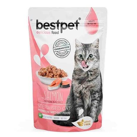 BestPet Pouch Jelly Sterilised Somonlu Kedi Maması 85gr