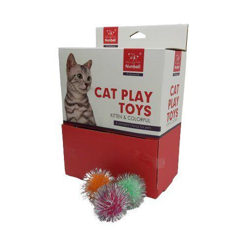 Nunbell Kedi Oyuncağı Simli Top Tekli
