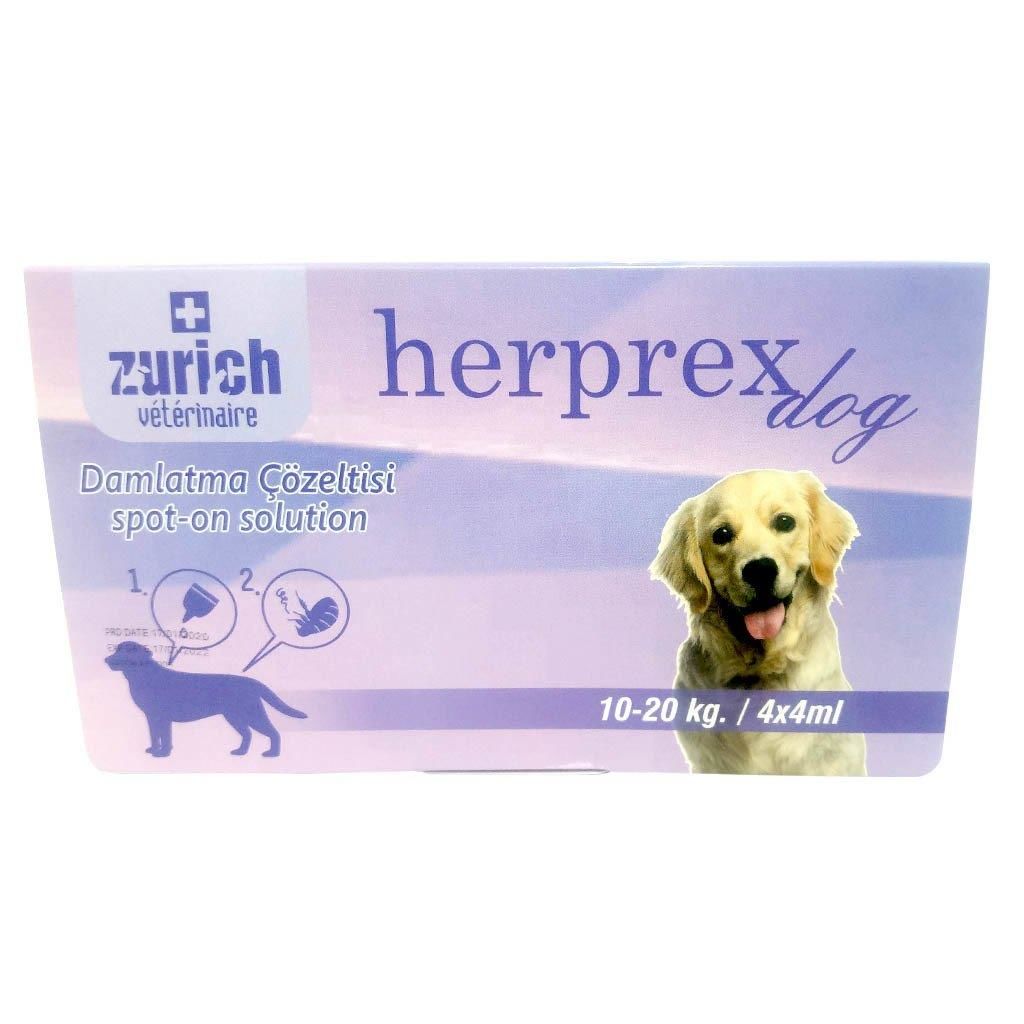 Zurich Herprex Dog Damlatma Çözeltisi 4x4ml (10-20kg)