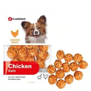 Flamingo Chicken Balls Tavuklu Ve Pirinçli Top Köpek Ödülü 7 gr