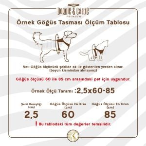 Doggie Havalı Dokuma Göğüs Tasması Kamuflaj 1,5x40-50cm