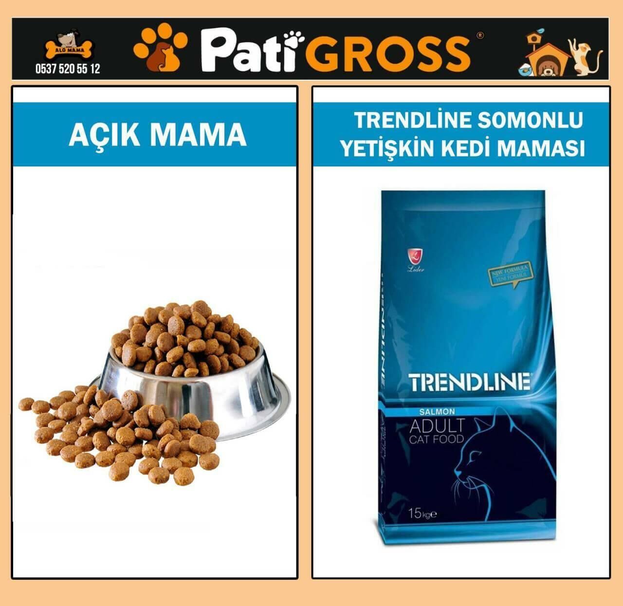 Trendline Somonlu Yetişkin Kedi Maması 1kg (AÇIK)