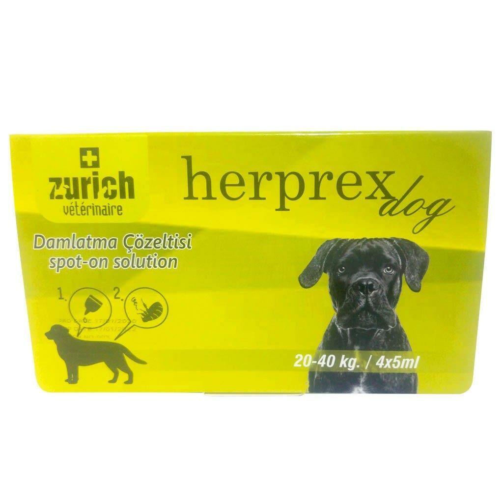 Zurich Herprex Dog Damlatma Çözeltisi 4x5ml (20-40kg)
