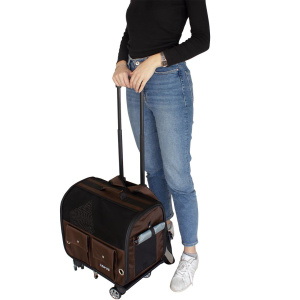 Lepus Travel Bag Kedi ve Köpek Tekerlekli Taşıma Çantası Gri 34x46x29cm