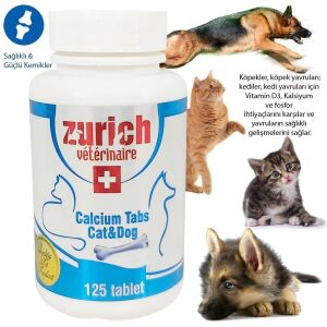 Zurich Köpek Kalsiyum 125 Tablet