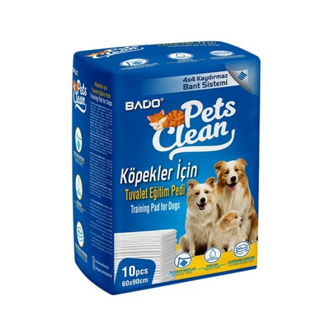 BADO Pets Clean Köpek Çiş Eğitim Pedi 60x90 10'lu