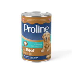 Proline Sos İçinde Et Parçacıklı Dana Etli Yetişkin Köpek Konserve Maması 400gr