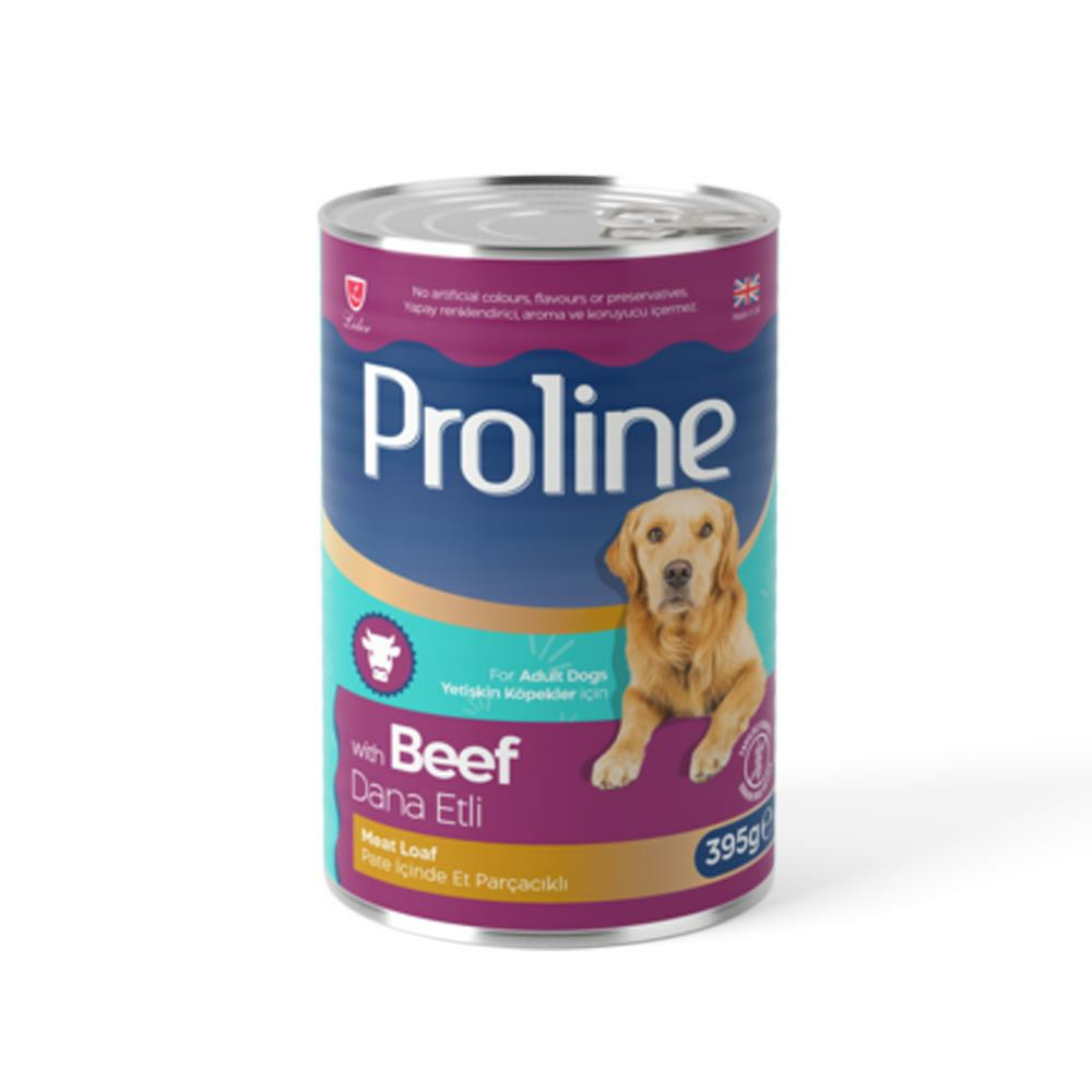 Proline Pate İçinde Et Parçacıklı Dana Etli Yetişkin Köpek Konserve Maması 395gr