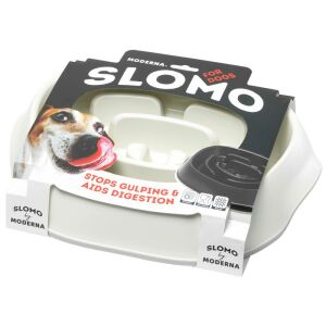 Moderna Slomo Yavaş Yeme Köpek Mama Kabı 950ml (Beyaz)