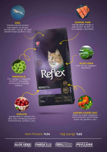 Reflex Plus Skin Care Somonlu Yetişkin Kedi Maması 15kg