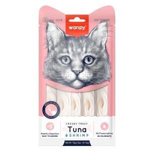 Wanpy Ton Balıklı ve Karidesli Sıvı Kedi Ödülü 5x14gr