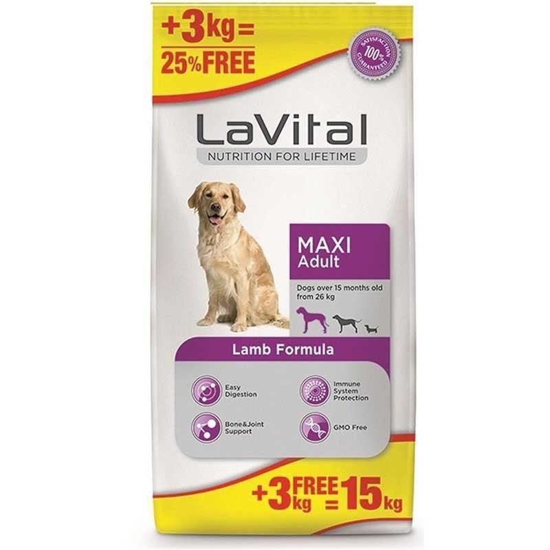 LaVital Maxi Adult Kuzulu Büyük Irk Yetişkin Köpek Maması 15kg