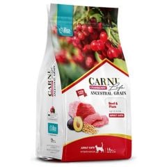 Carni Cat Adult Sığır Etli/Erikli Kedi Maması 1.5 KG