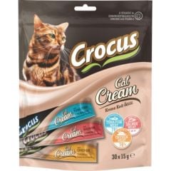 CROCUS ÇOKLU TAVUK & BALIK& SOMON KREMA KEDİ ÖDÜLÜ 30*15 GR