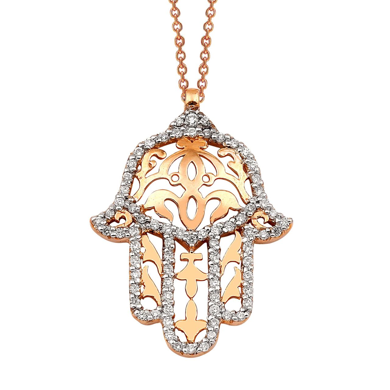 Hamsa Diamond Necklace