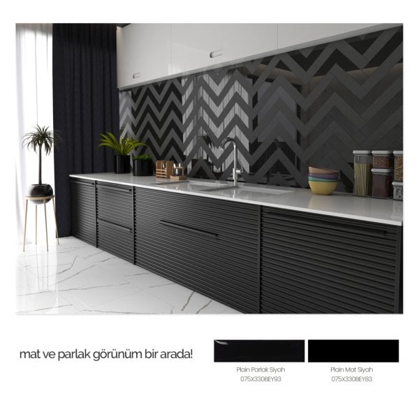 075X300 PARLAK SIYAH K:8