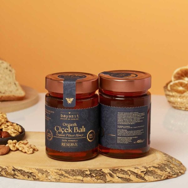 Organik Çiçek Balı Doğu Anadolu 450 gr 2'li Set