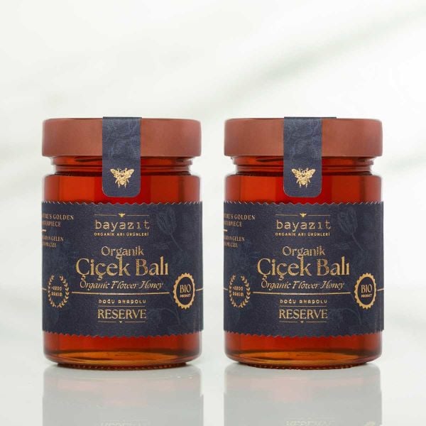 Organik Çiçek Balı Doğu Anadolu 450 gr 2'li Set