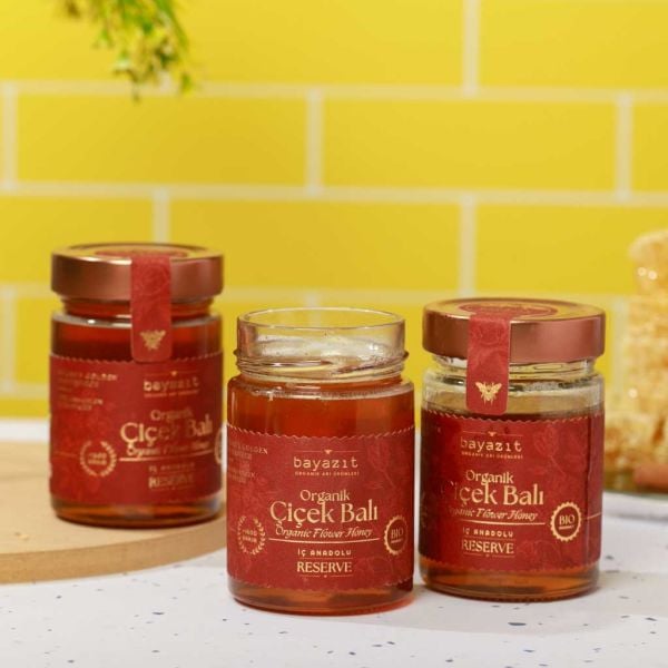 Organik Çiçek Balı İç Anadolu 450 gr 3'lü Set