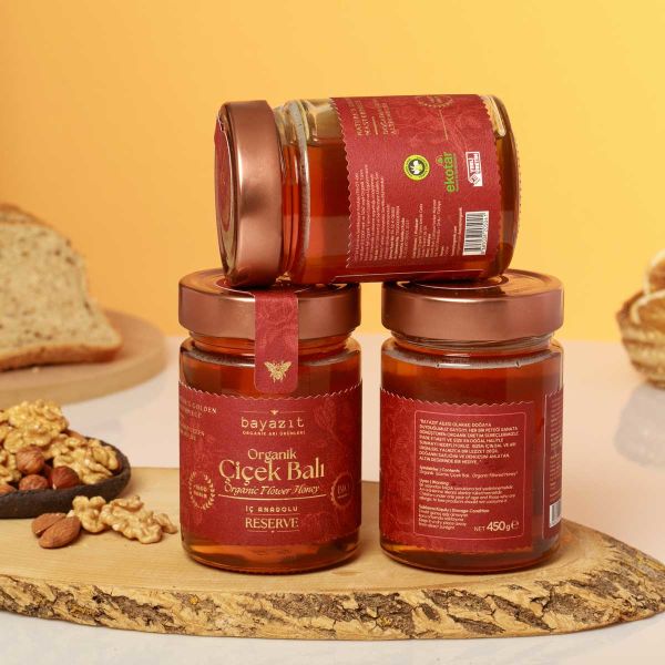 Organik Çiçek Balı İç Anadolu 450 gr 3'lü Set