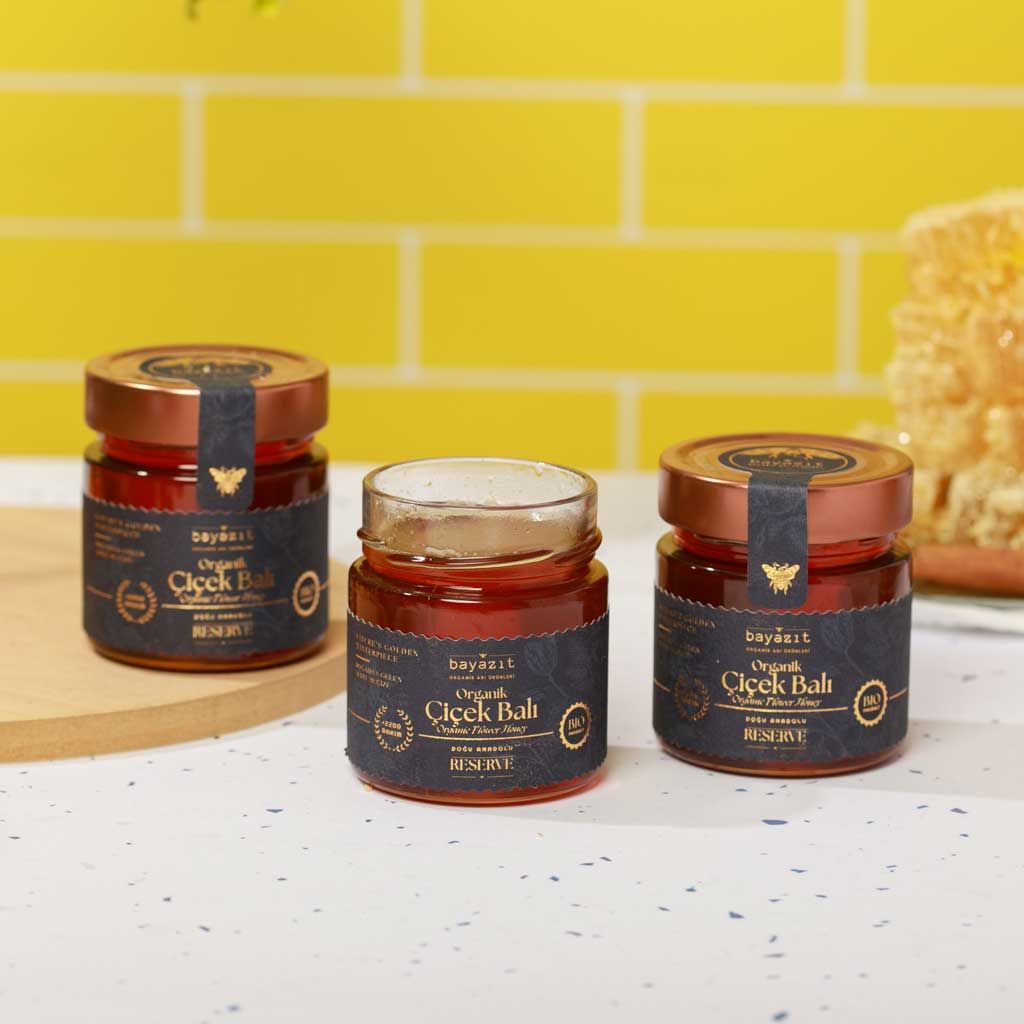 Organik Çiçek Balı Doğu Anadolu 300 gr 3'lü Set