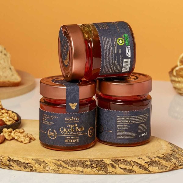 Organik Çiçek Balı Doğu Anadolu 300 gr 3'lü Set