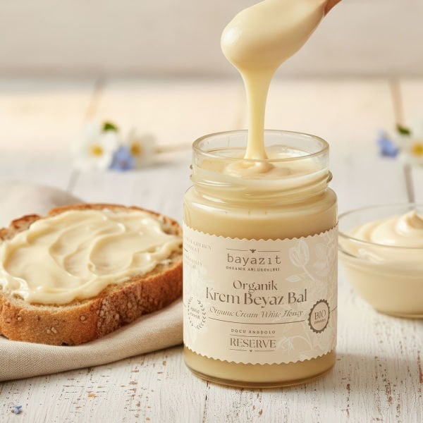 Organik Beyaz Krem Bal 450 gr