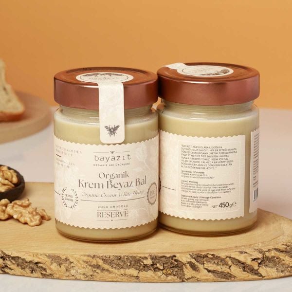 Organik Krem Beyaz Bal 450 gr 2'lü Set