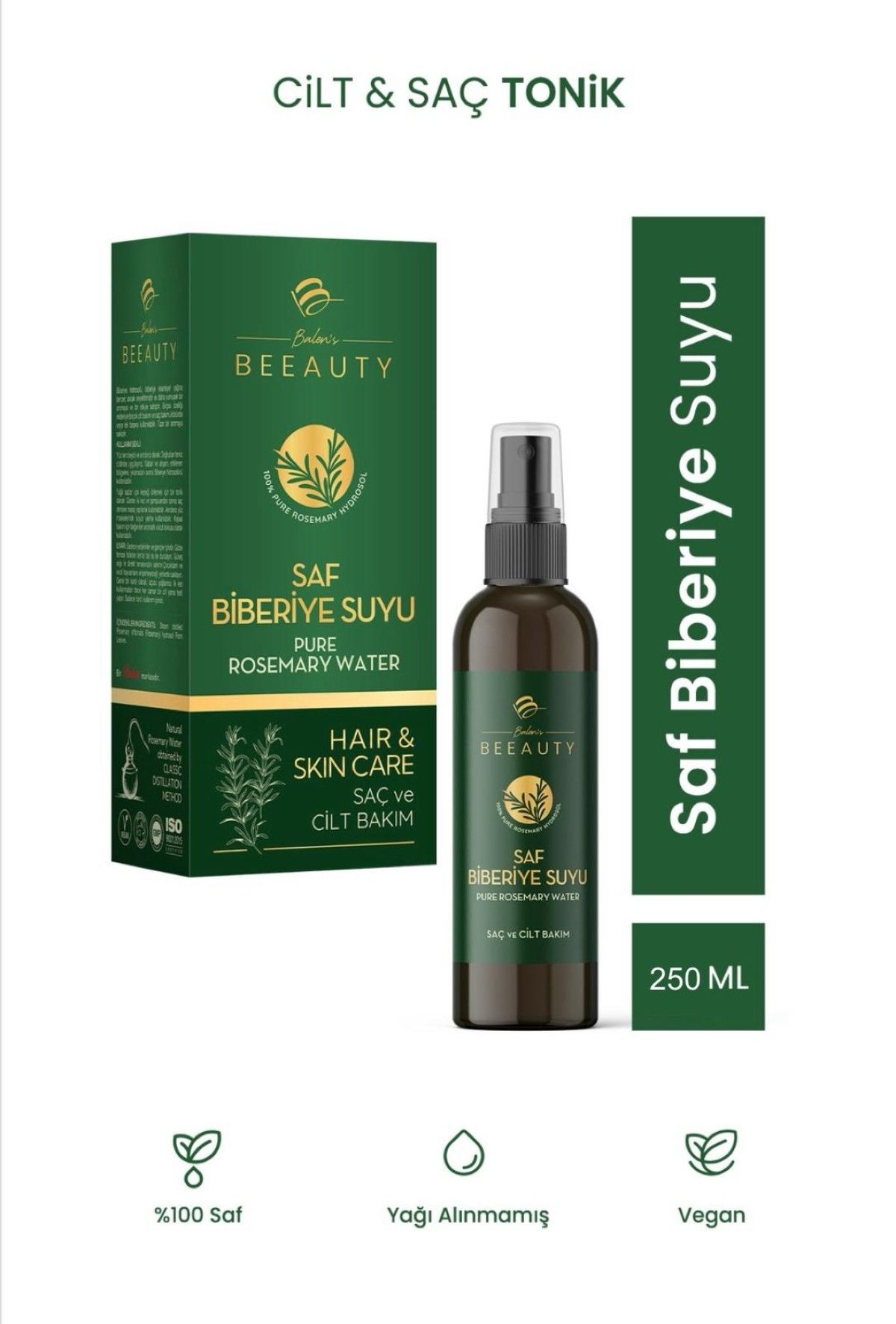 Balen's Beeauty Saf Biberiye Hidrosolü 250Ml