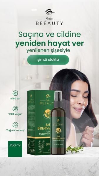 Balen's Beeauty Saf Biberiye Hidrosolü 250Ml