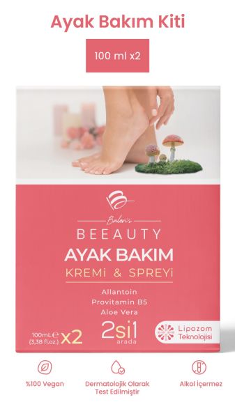 Balen's Beeauty Ayak Bakım Kremi - Spreyi (İKİLİ SET) 100 Ml*2