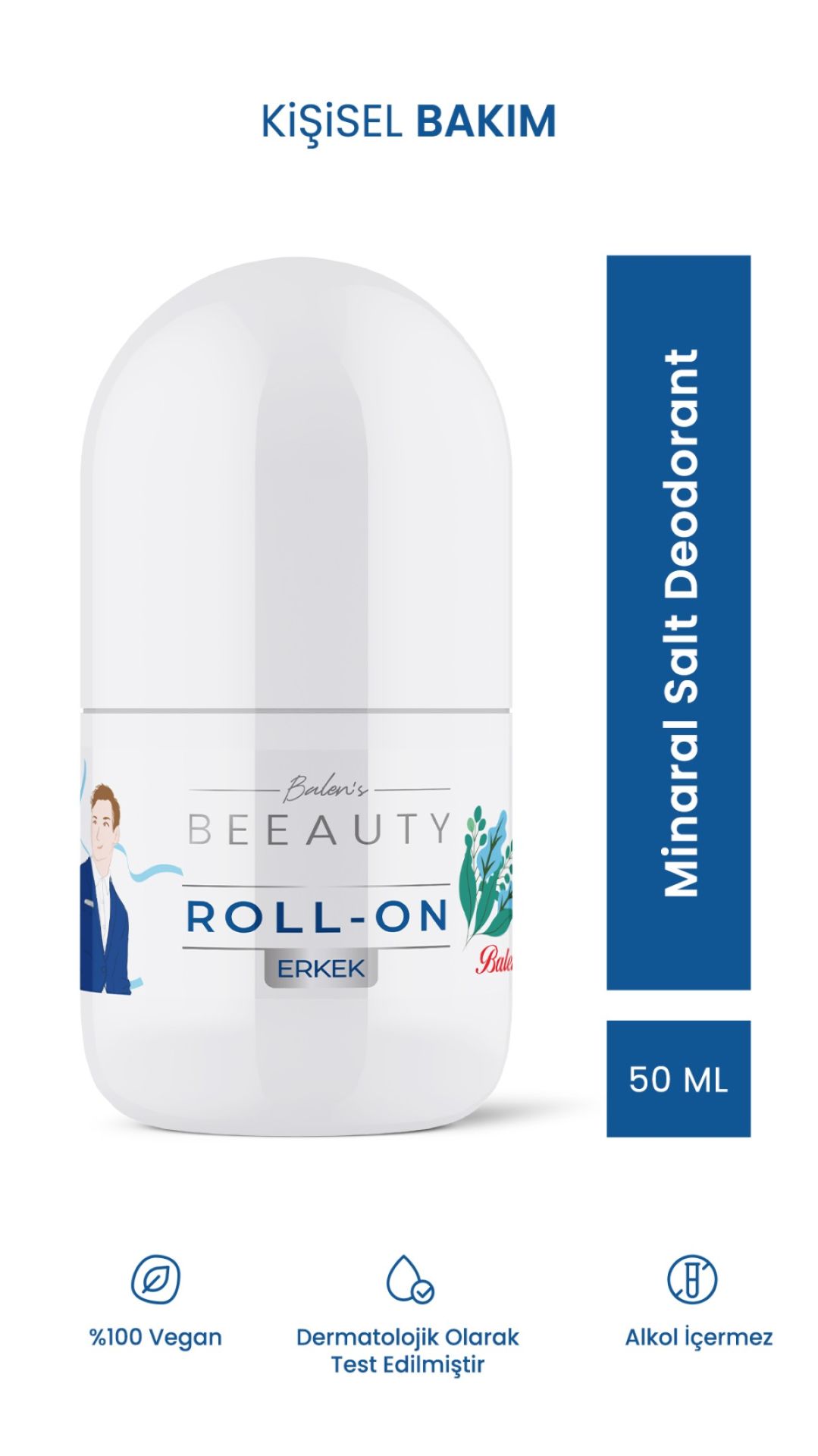 Balen's Beeauty Erkek Mineral Salt Deodorant Roll-on * 50 Ml