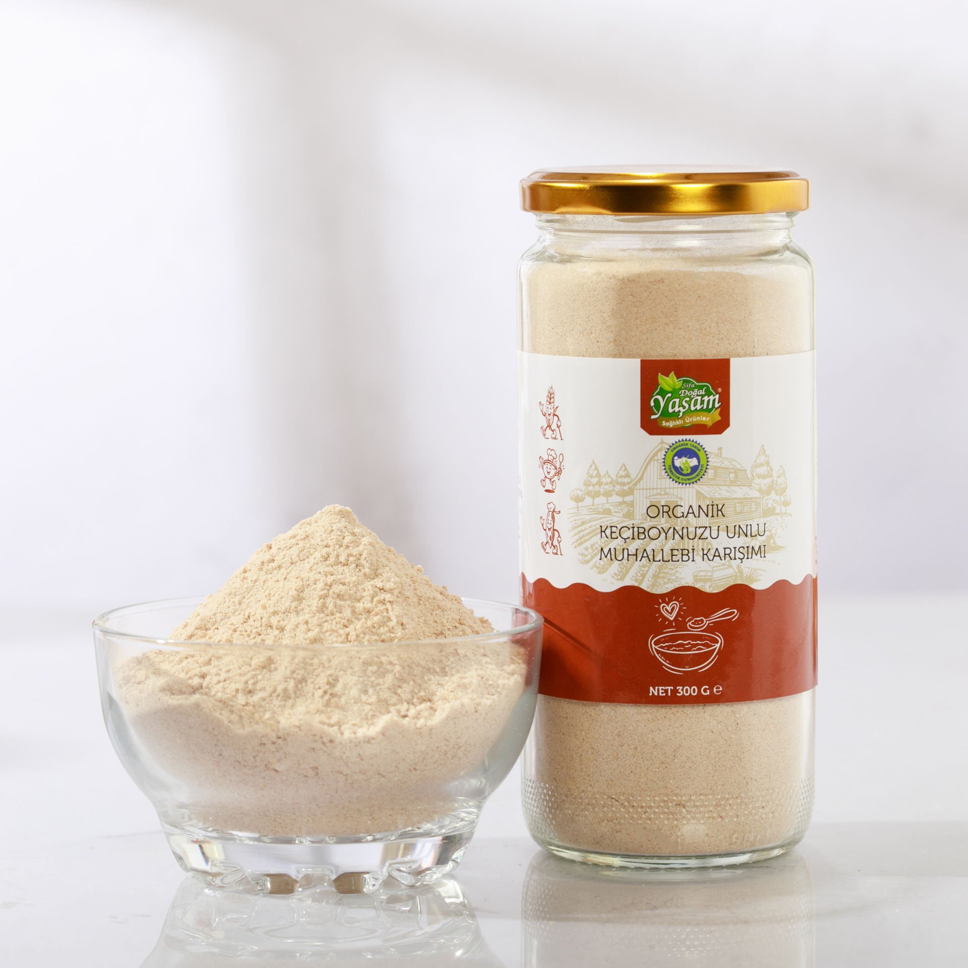 Organik Keçiboynuzu Unlu Muhallebi Karışımı