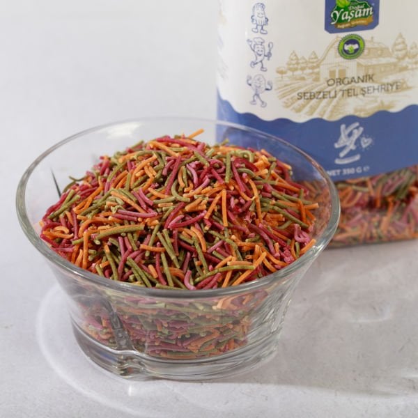 Organik +6 Ay Sebzeli Bebek Tel Şehriye (Tuzsuz)