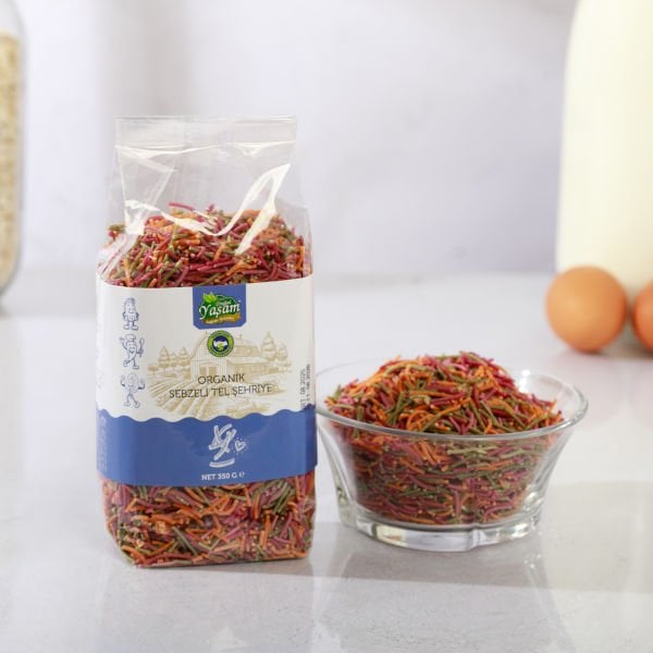 Organik +6 Ay Sebzeli Bebek Tel Şehriye (Tuzsuz)