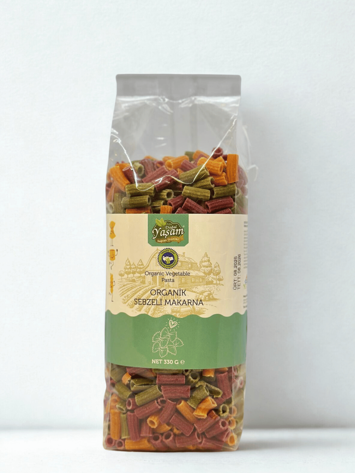 Doğal Yaşam Organik- Organik Sebzeli Makarna 330gr  (İlave Tuzsuz)