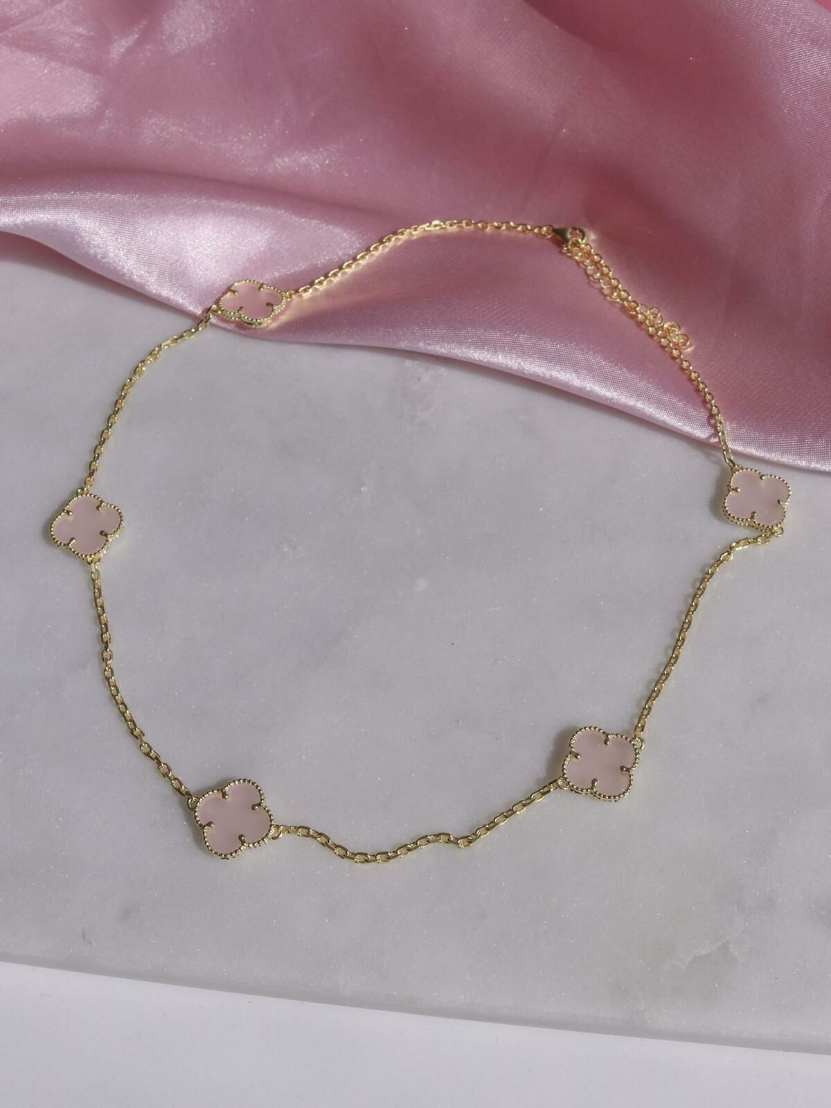 Van Cleef & Arpels Pink Clover Bracelet, Vintage Alhambra bracelet, 5  motifs - BestFakeJewelry