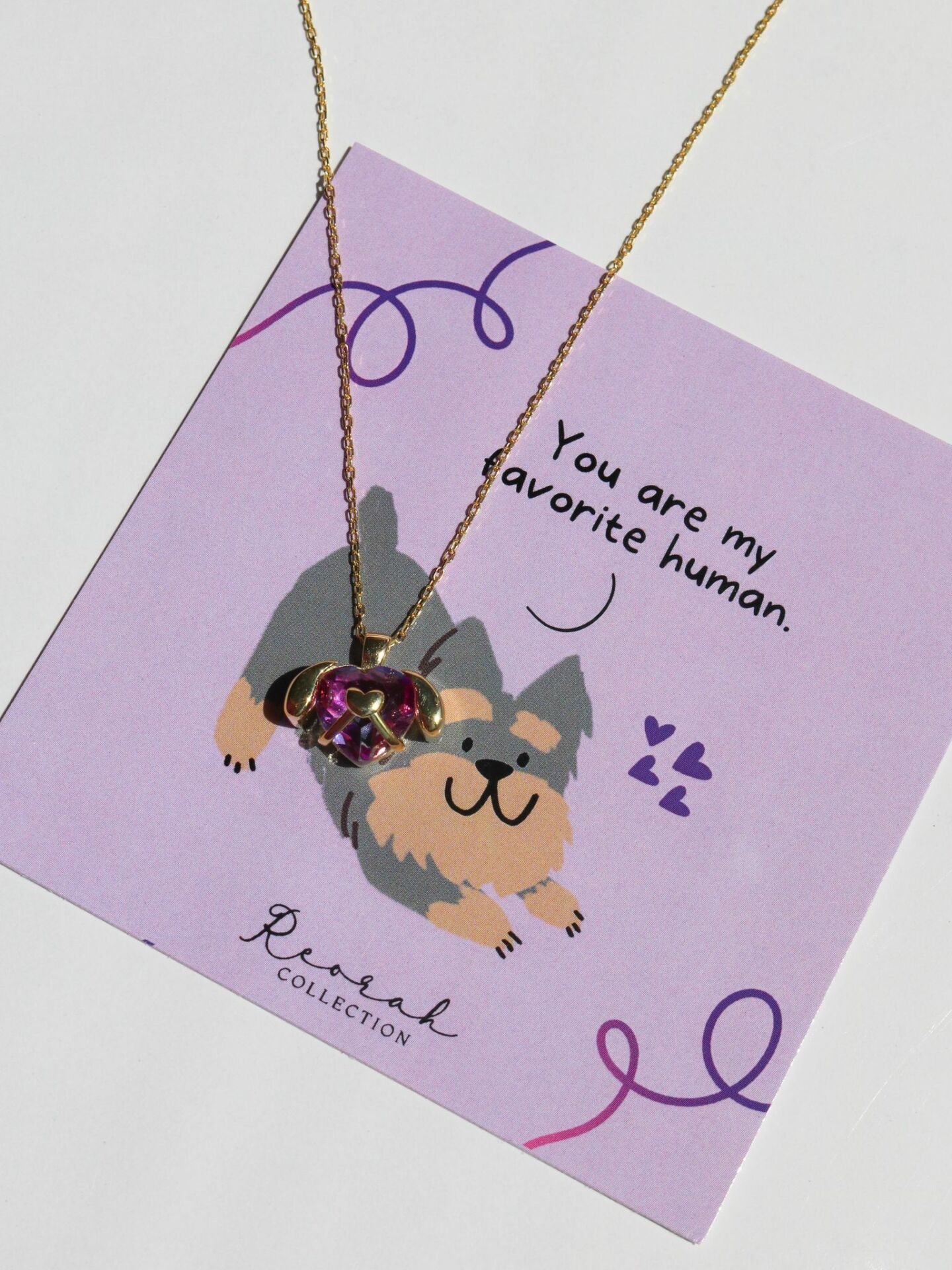 Dog Lover, Dog Owner, Pawprint Necklace with Card, Gold, Silver – Simple  Reminders