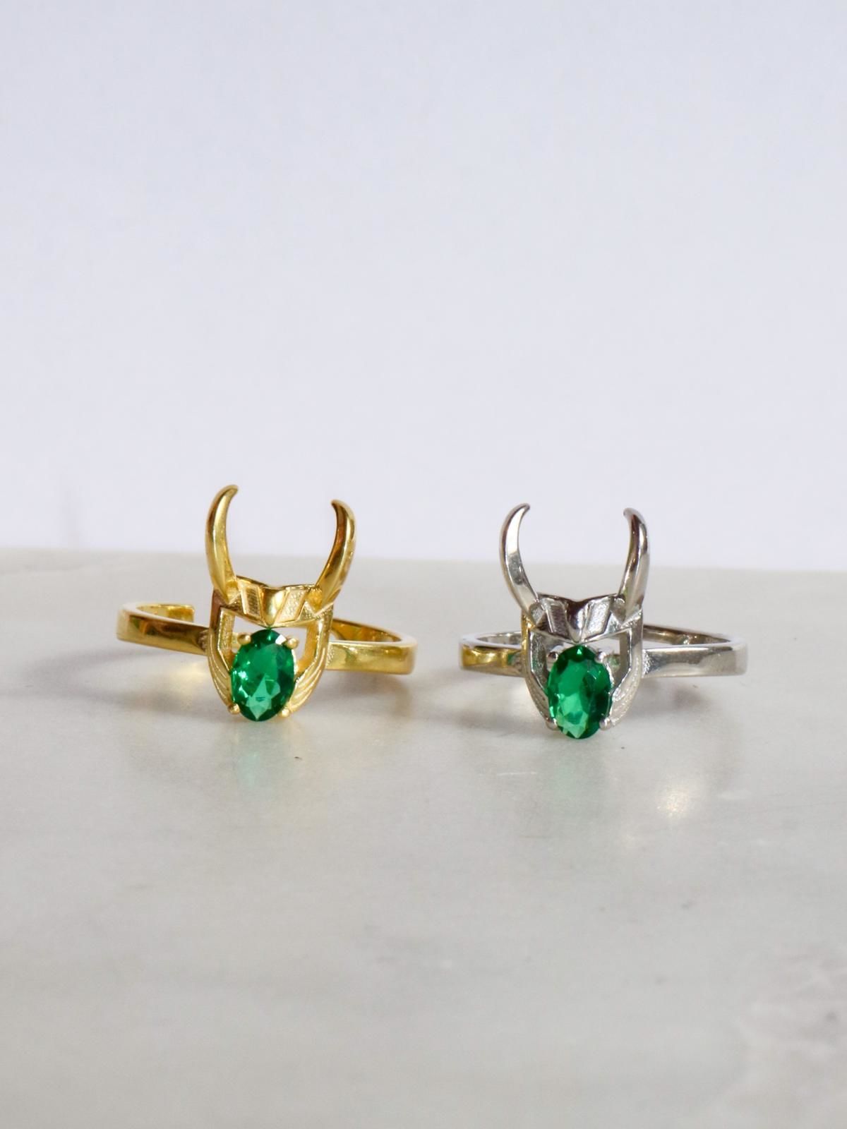 Loki 925 Sterling Silver Ring Gold Plated